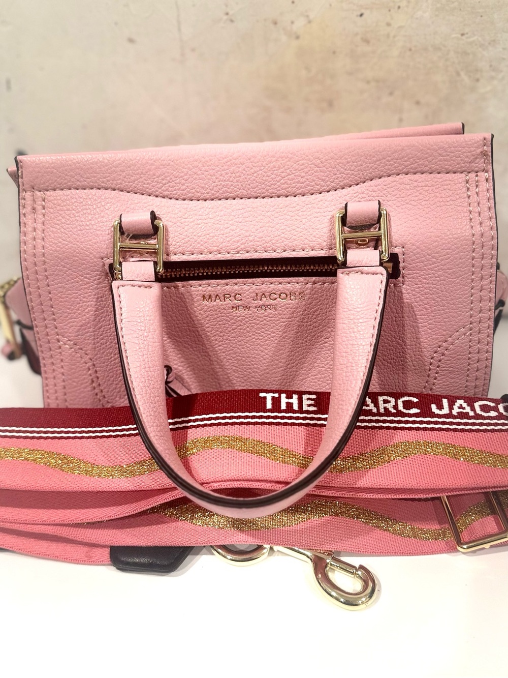Marc Jacob’s Mini Cruiser Crossbody Pebbled  Small Satchel Pink NWT